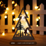 Ornement Lumineux "La Silhouette Tranquille" | Bois Naturel et LED, Ambiance Hygge