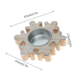 Bougeoir "La Lueur Hivernale" | Bois Sculpté, Design Minimaliste Nordique