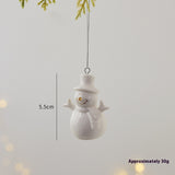 Pendentif "Le Village Silencieux" | Céramique Mate, Décoration d'Arbre Minimaliste