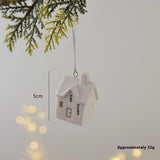 Pendentif "Le Village Silencieux" | Céramique Mate, Décoration d'Arbre Minimaliste