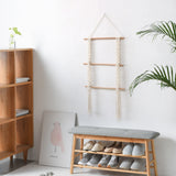 Tapisserie Murale "Le Nœud Naturel" | Coton Tissé Main, Style Nordique Minimaliste