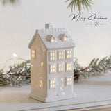 Miniature "Le Village de Porcelaine" | Céramique Mate, Luxe Minimaliste Hivernal